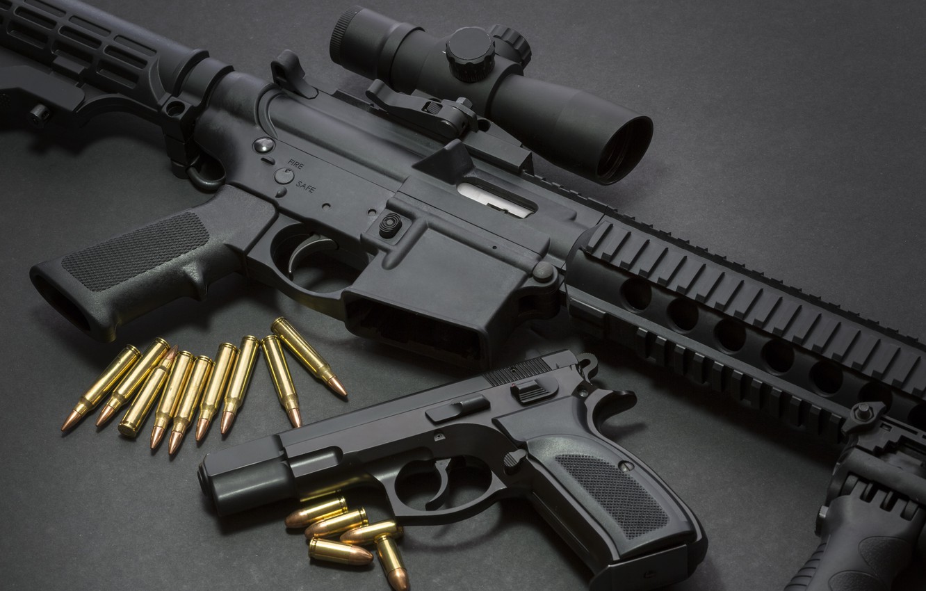 Firearms and ammunition representing ballistic threat levels